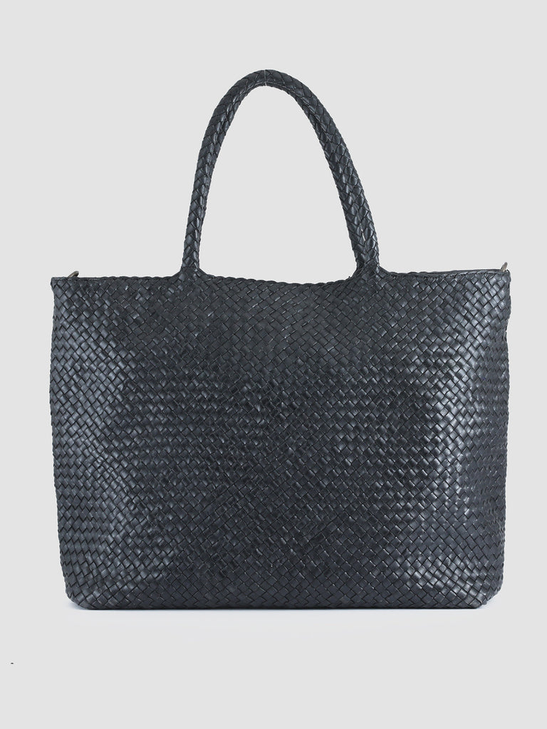 OC CLASS 35 Woven - Black Leather Tote Bag  Officine Creative - 1
