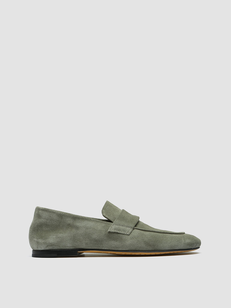 BLAIR 001 - Green Suede Loafers