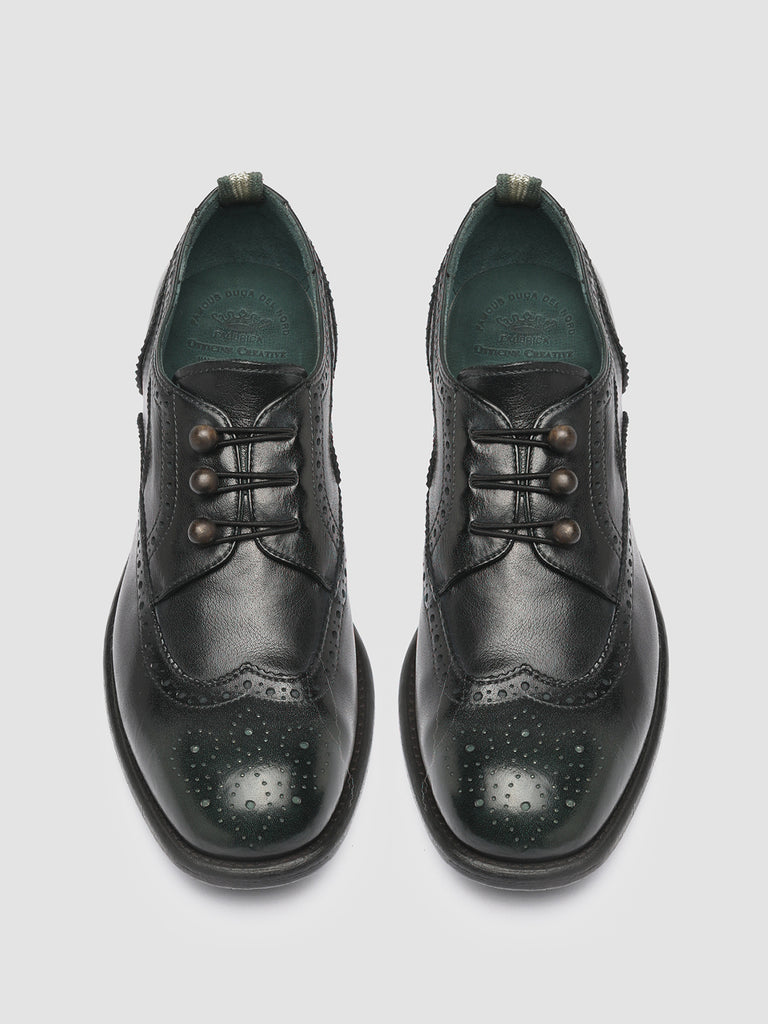 CALIXTE 035 - Black Leather Derby Shoes