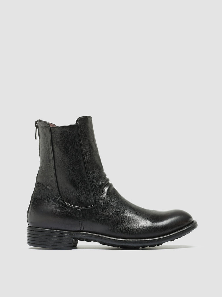 CALIXTE 049 - Black Leather Zip Boots women Officine Creative - 1