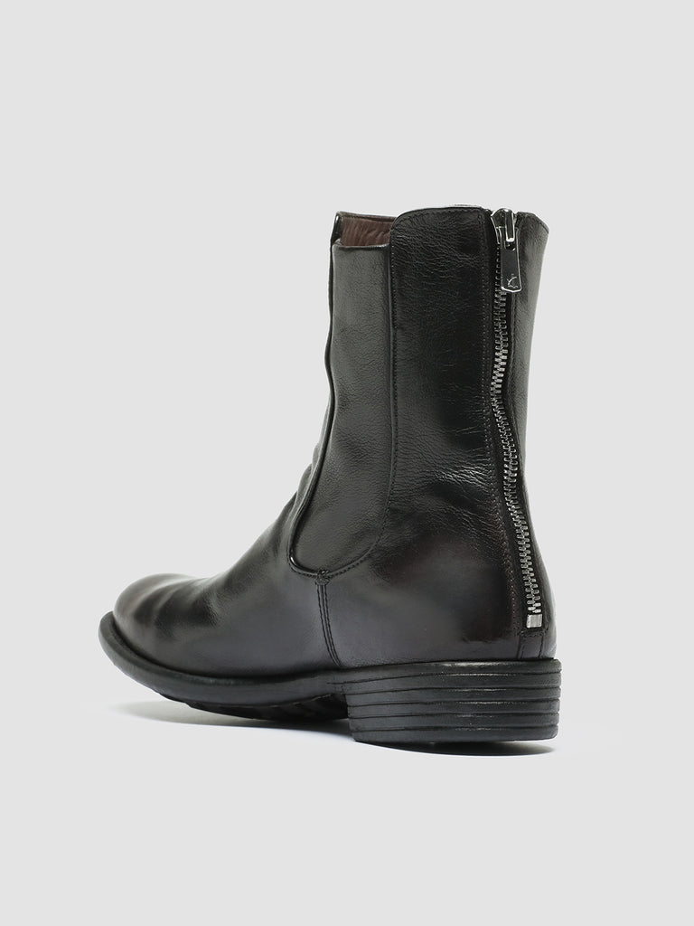 CALIXTE 049 - Black Leather Zip Boots women Officine Creative - 4