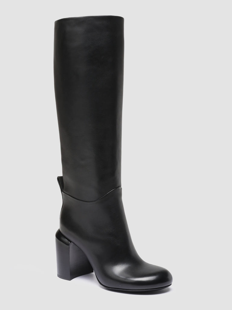 ESTHER 016 - Black Leather Pull On Boots women Officine Creative - 3