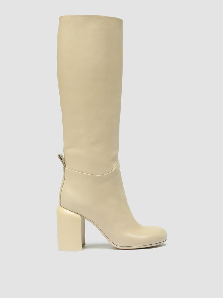 ESTHER 016 - Ivory Leather Pull On Boots women Officine Creative - 1