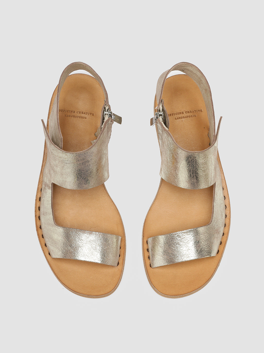 ITACA 039 - Taupe Leather Sandals Women Officine Creative - 2