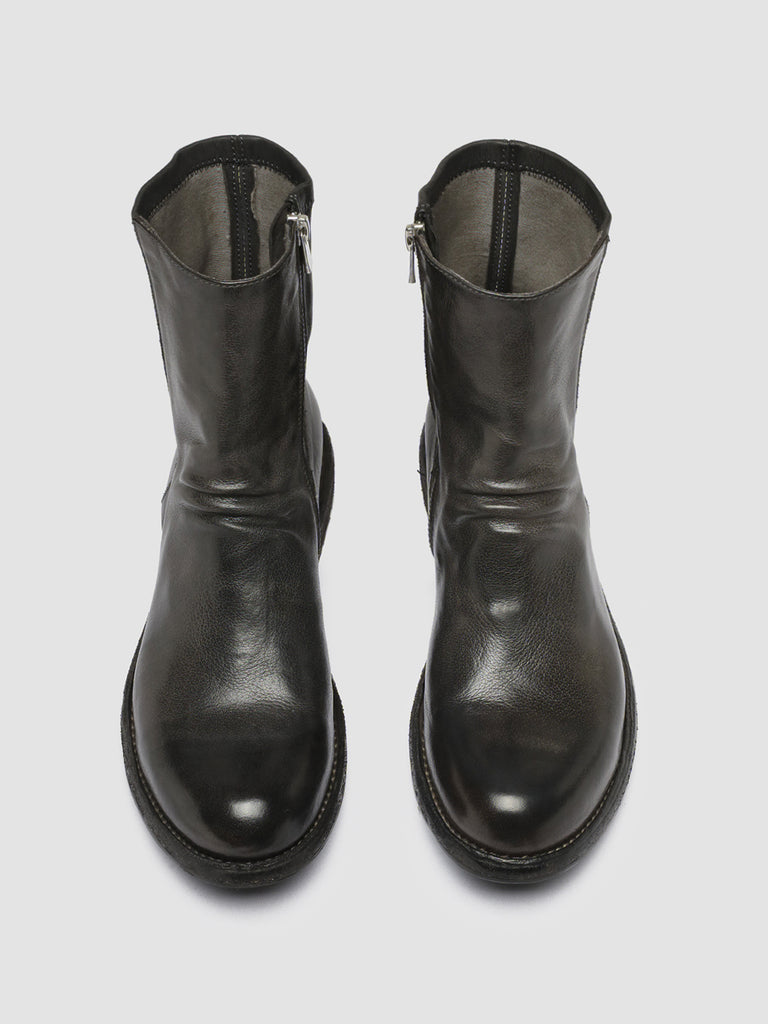 LEGRAND 203 - Grey Leather Zip Boots women Officine Creative - 2