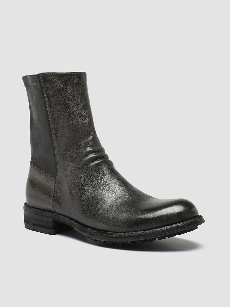 LEGRAND 203 - Grey Leather Zip Boots women Officine Creative - 3