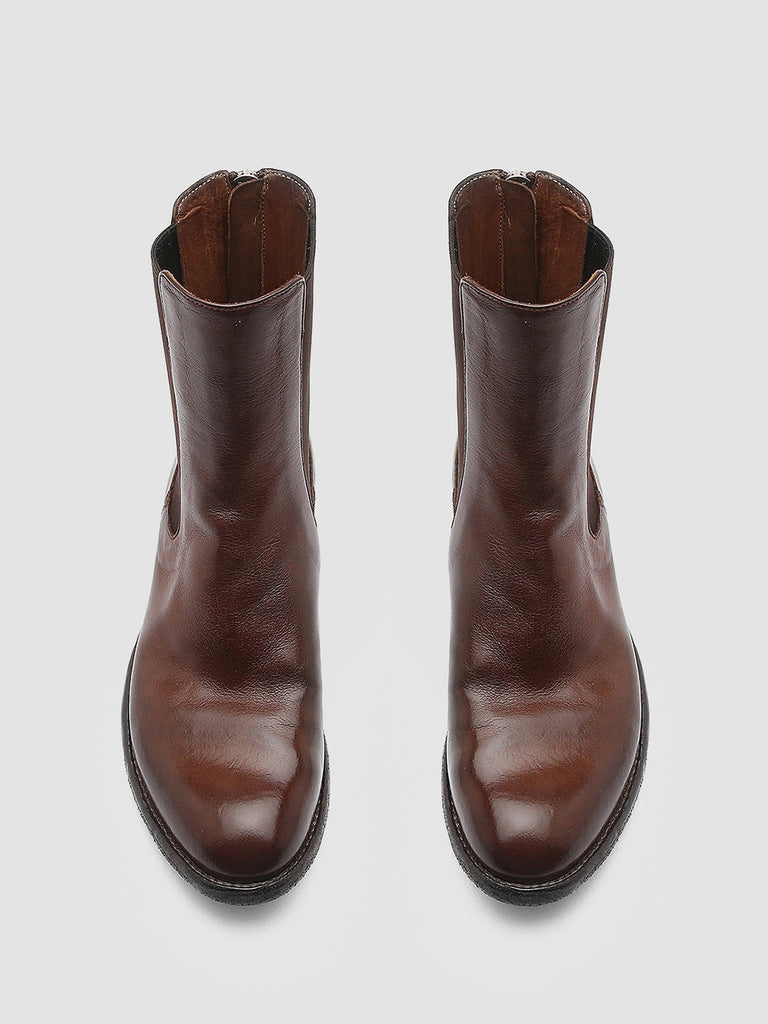Women's brown leather boots LEXIKON 073 – Officine Creative EU