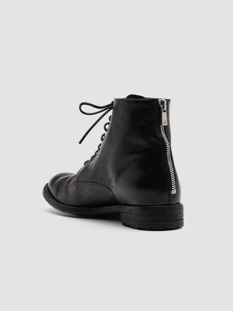 LEXIKON 123 - Black Zipped Leather Ankle Boots Women Officine Creative - 4