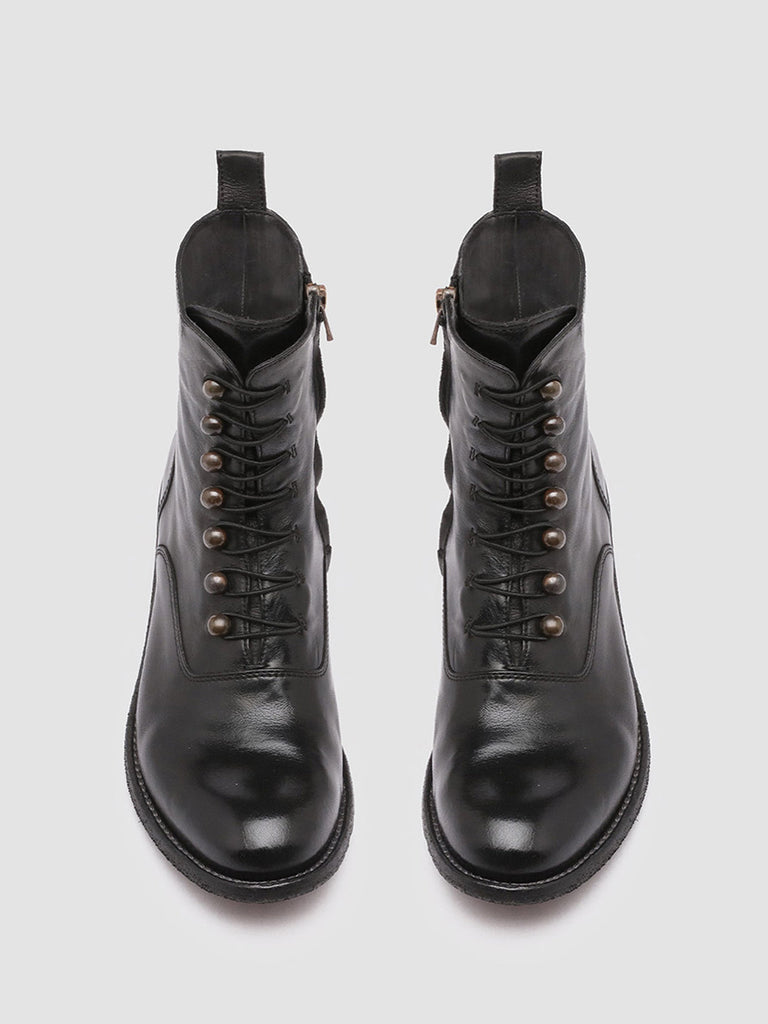 LISON 036 - Black Leather Booties Women Officine Creative - 2
