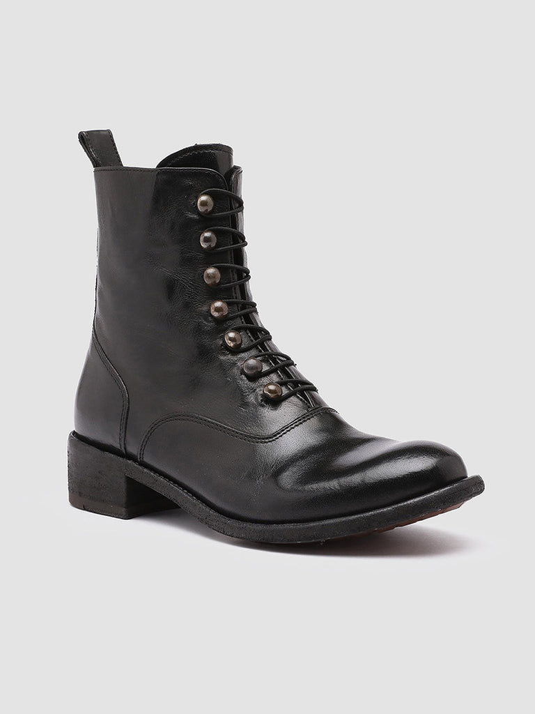 LISON 036 - Black Leather Booties Women Officine Creative - 3