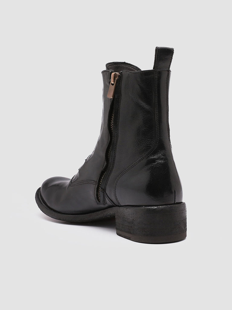 LISON 036 - Black Leather Booties Women Officine Creative - 4