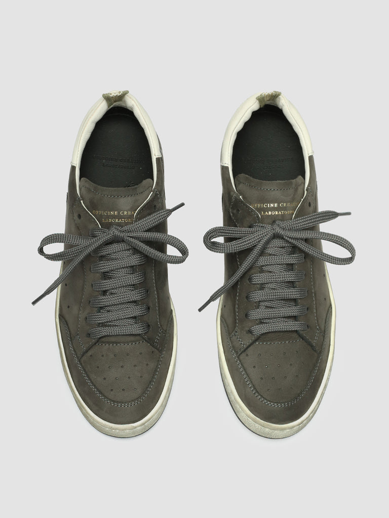 MAGIC 102 - Grey Suede and Leather Low Top Sneakers