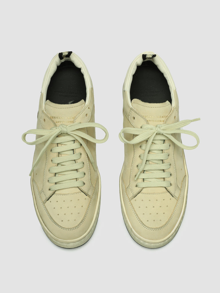 MAGIC 102 - White Suede and Leather Low Top Sneakers