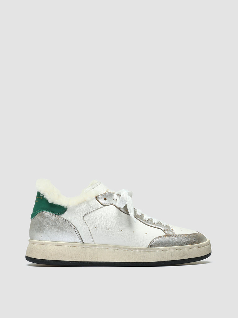 MAGIC 103 - White Suede and Leather Low Top Sneakers