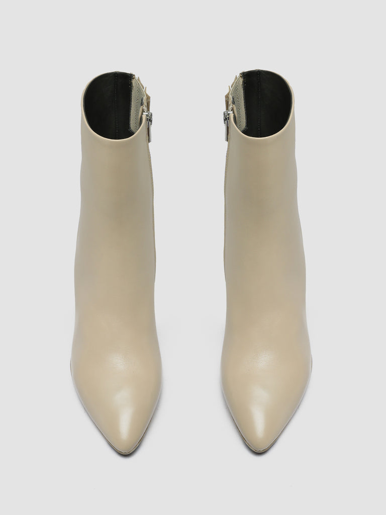 SEVRE 001 - Ivory Leather Zip Boots