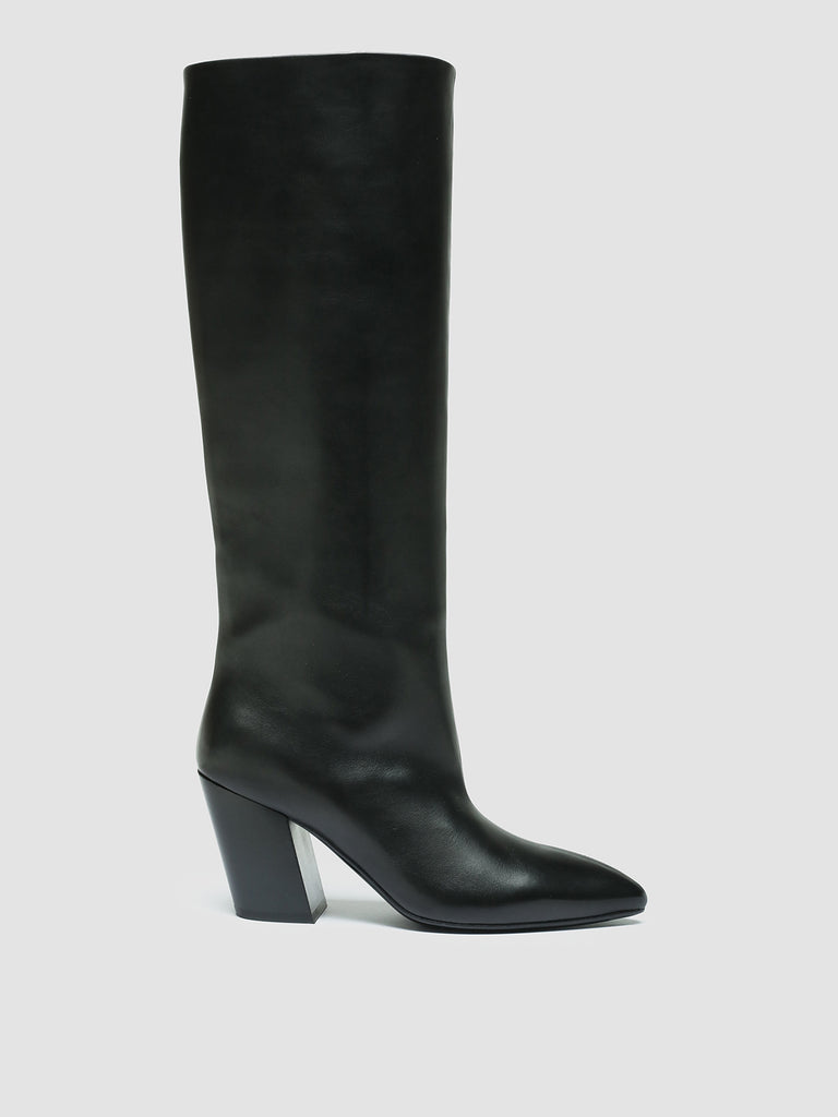 SEVRE 006 - Black Leather Pull On Boots