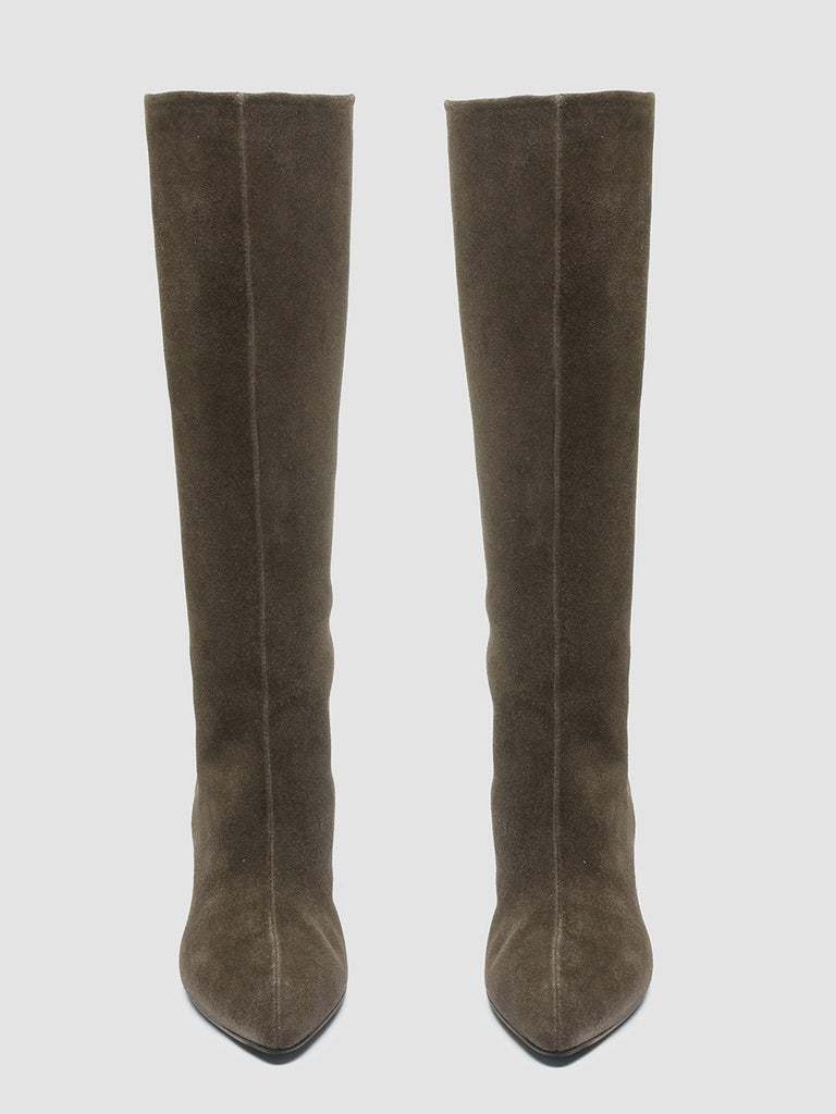 SEVRE 006 - Taupe Leather Pull On Boots