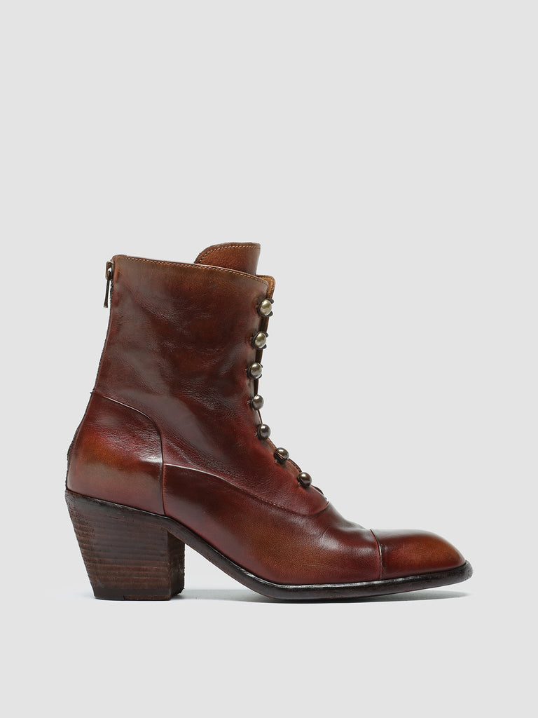 SYDNE 005 - Brown Leather Zip Boots