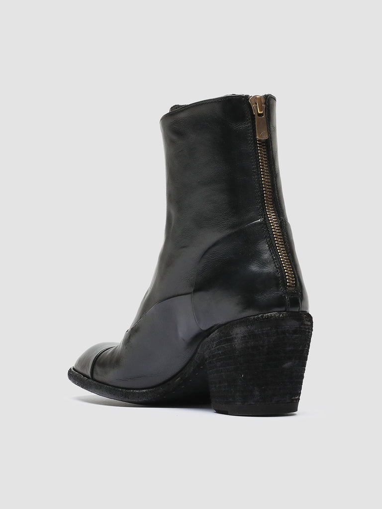 SYDNE 005 - Black Leather Zip Boots women Officine Creative - 4