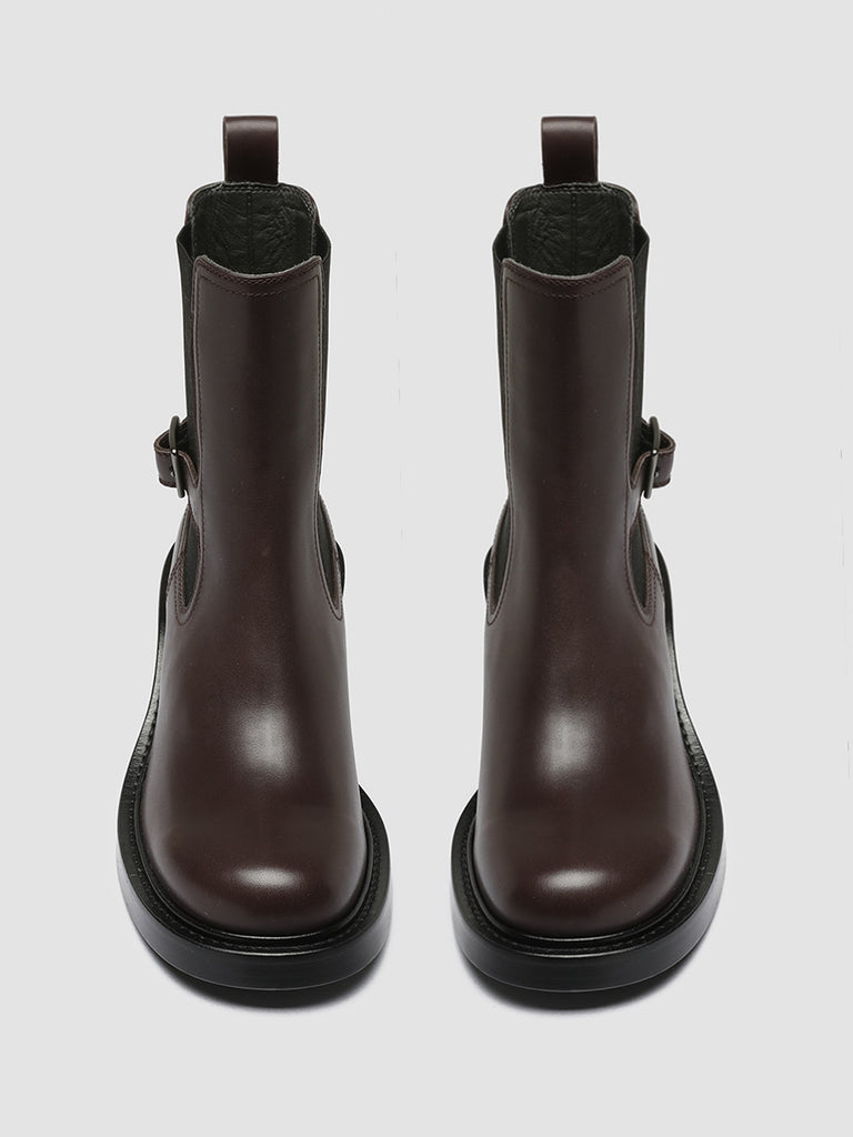 VENUS 005 - Burgundy Leather Chelsea Boots