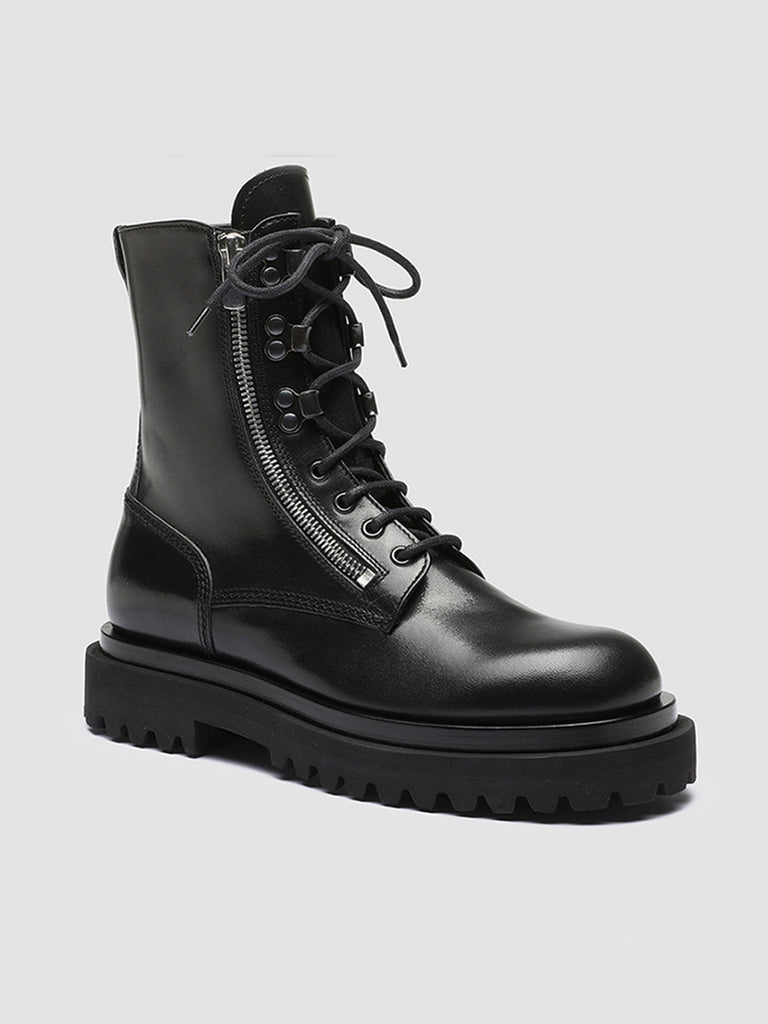 WISAL 017 - Black Leather Boots Women Officine Creative - 3