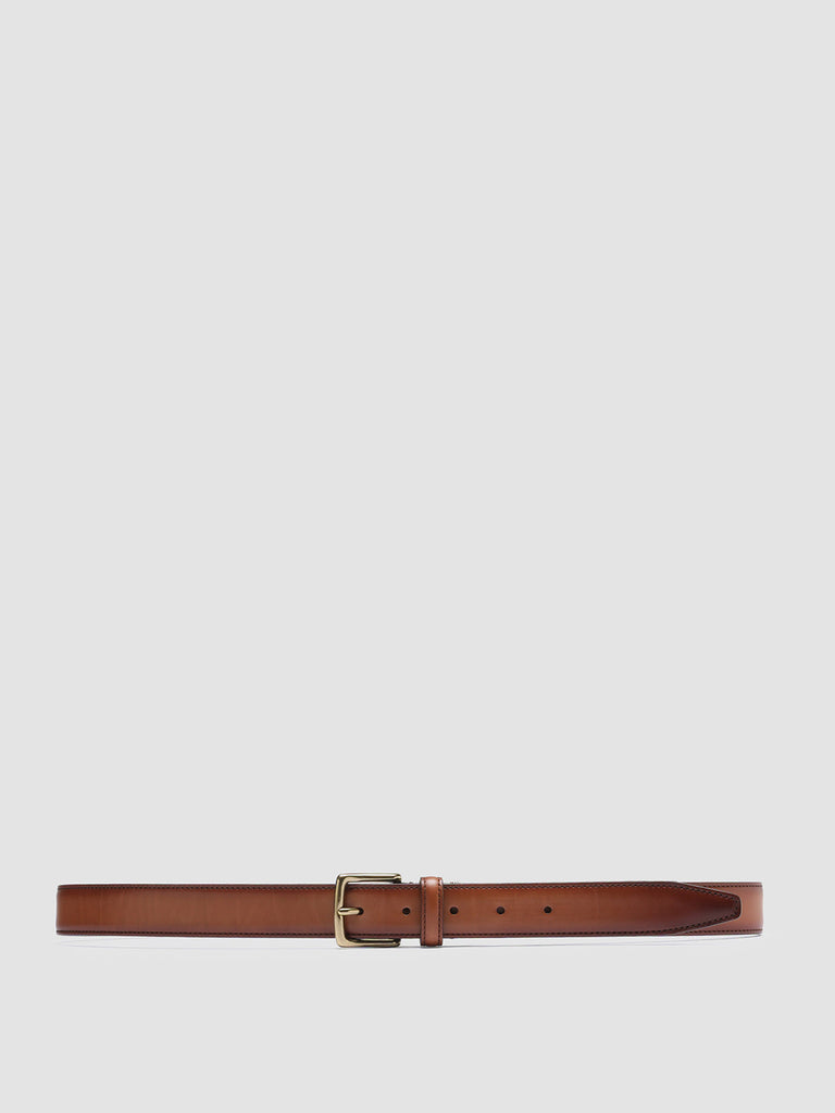 Men's Brown Leather Belt OC STRIP 05
