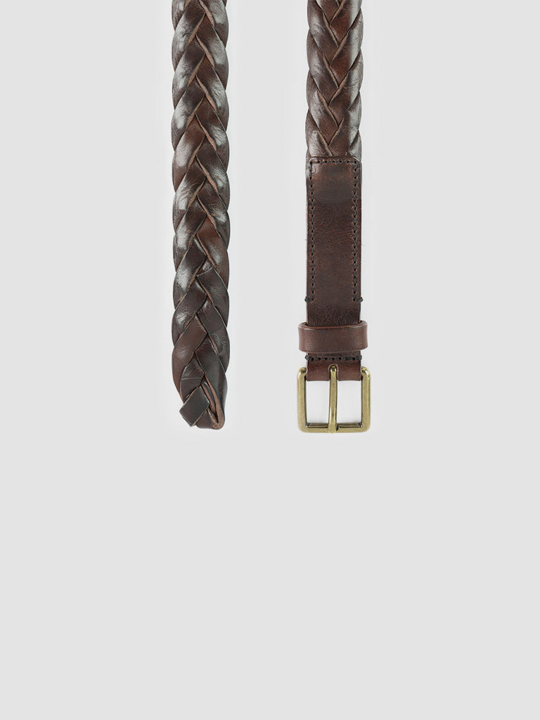 OC STRIP 20 - Brown Woven Leather Belt