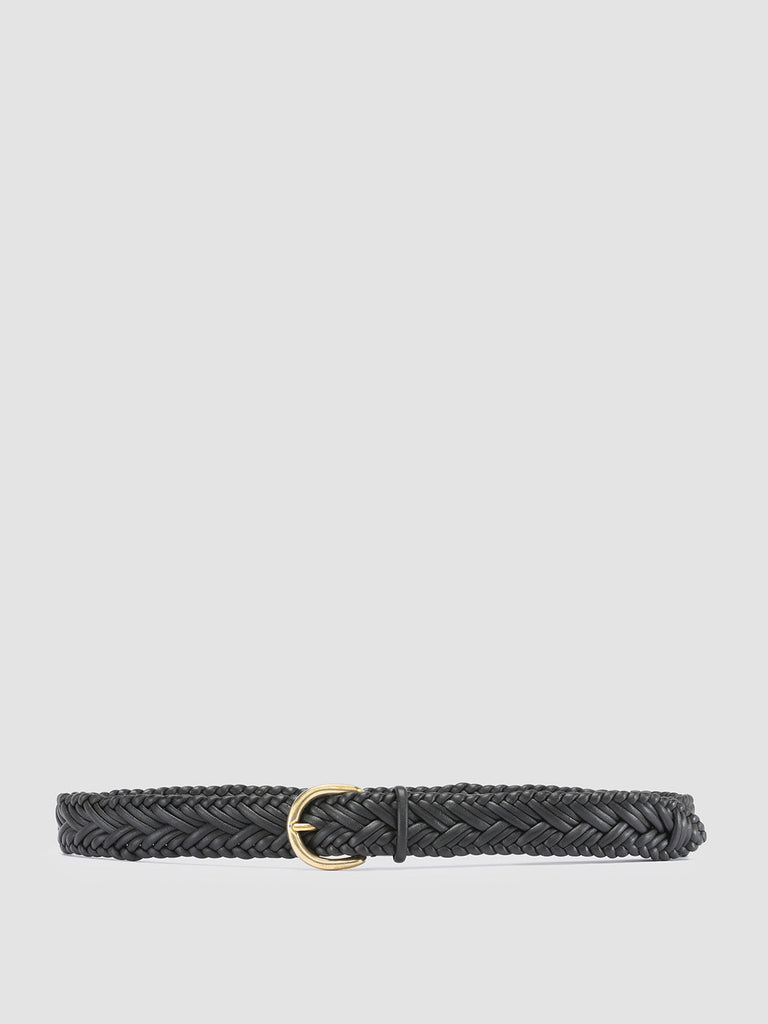 OC STRIP 36 - Black Woven Leather Belt