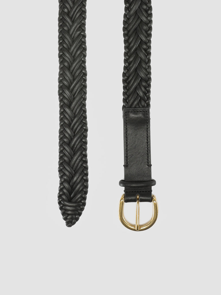 OC STRIP 36 - Black Woven Leather Belt