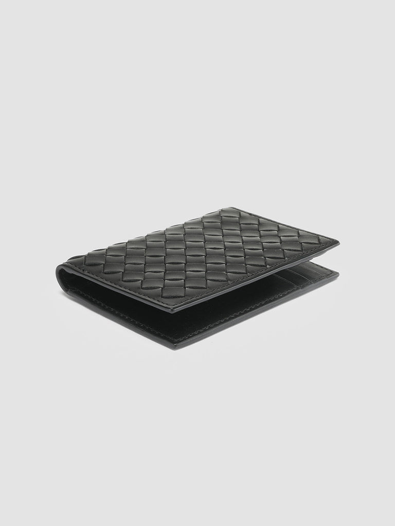 BOUDIN 124 - Black Leather Bifold Wallet  Officine Creative - 3
