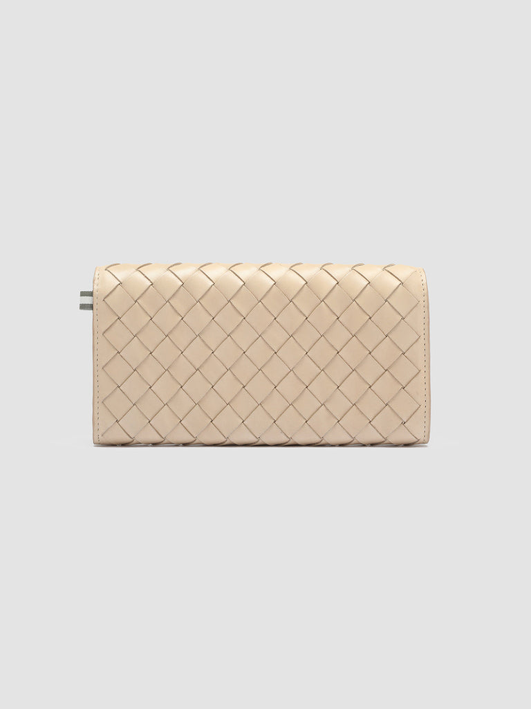 POCHE 109 - Ivory Woven Leather Wallet  Officine Creative - 3
