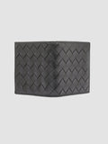 POCHE 111 - Black Woven Leather Bifold Wallet  Officine Creative - 3