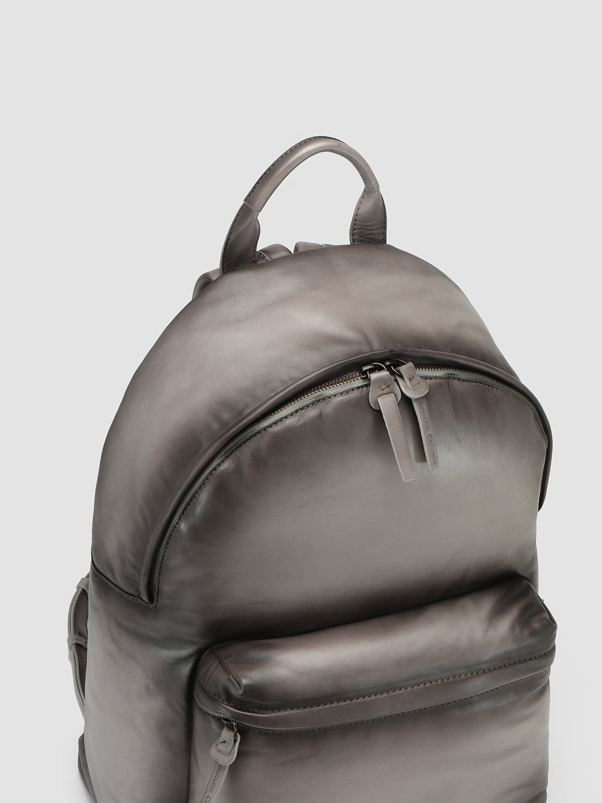Men's Grey Leather Backpack: OC PACK – Officine Creative EU