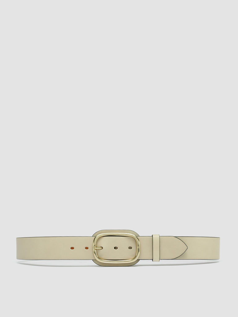 Women's Ivory Leather belt: OC STRIP 058