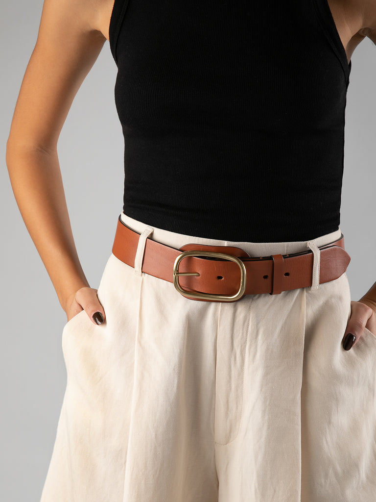 OC STRIP 058 - Brown Leather belt  Officine Creative - 5