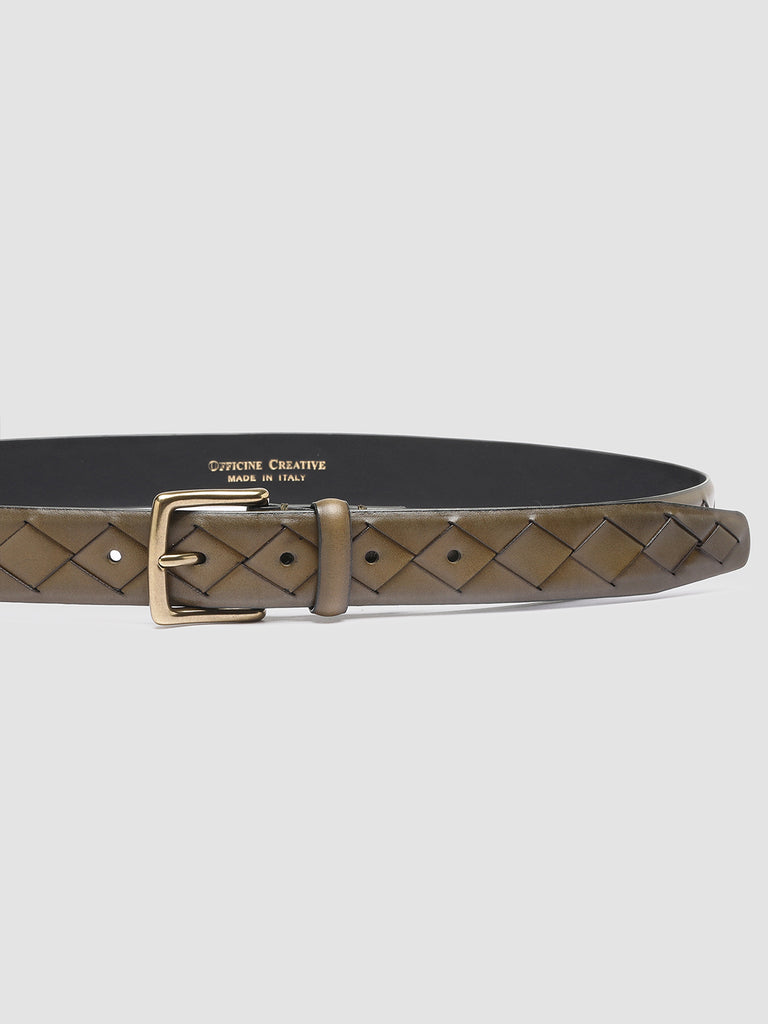 OC STRIP 29 - Green Woven Leather Belt