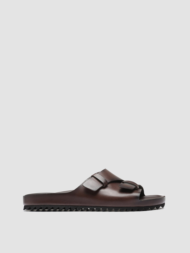 AGORA’ 006 - Dark Brown Leather Sandals  Men Officine Creative - 1