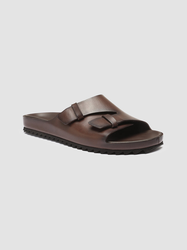 AGORA’ 006 - Dark Brown Leather Sandals  Men Officine Creative - 3