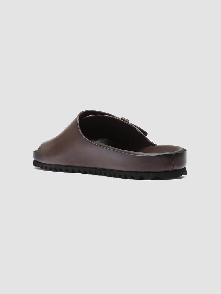 AGORA’ 006 - Dark Brown Leather Sandals  Men Officine Creative - 4