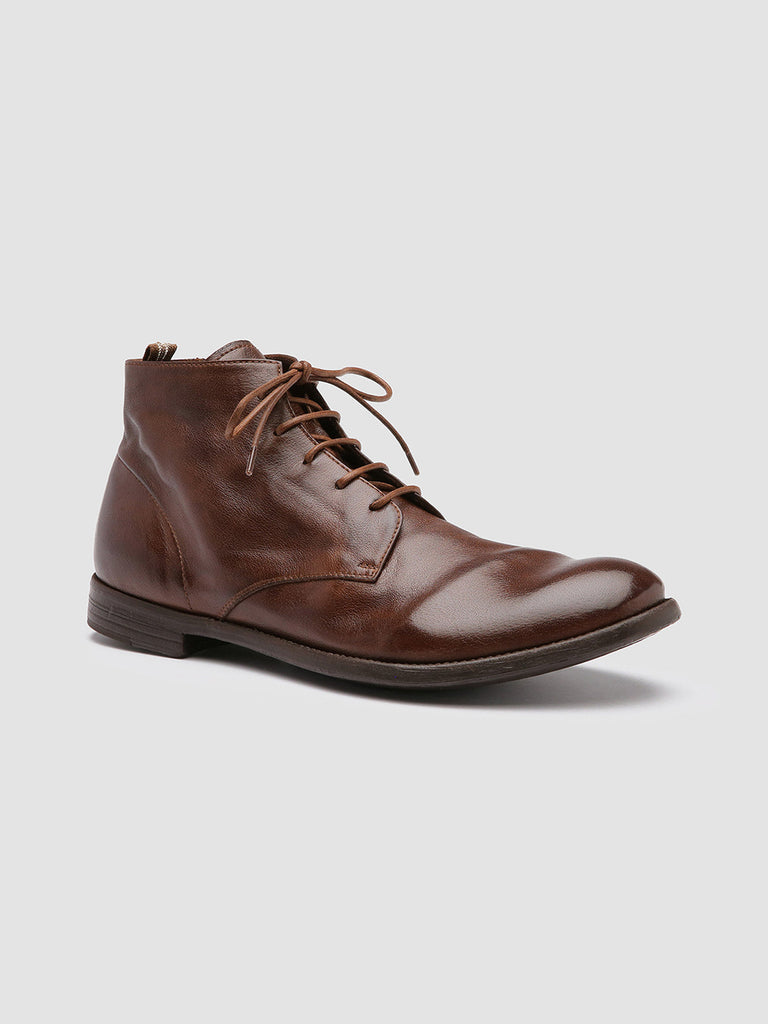 Men's Brown Leather Ankle Boots: ARC 513 – Officine Creative EU