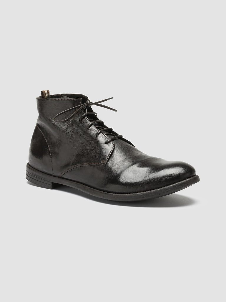 Men's Dark Brown Leather Ankle Boots: ARC 513 – Officine Creative EU