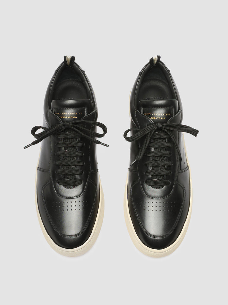 ASSET 001 - Black Leather Low Top Sneakers