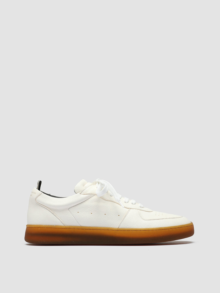 ASSET 001 - White Leather Low Top Sneakers
