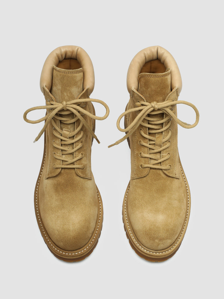 BOSS 002 - Brown Suede and Leather Lace Up Boots