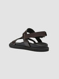 CHARRAT 002 - Dark Brown Leather Sandals  Men Officine Creative - 4