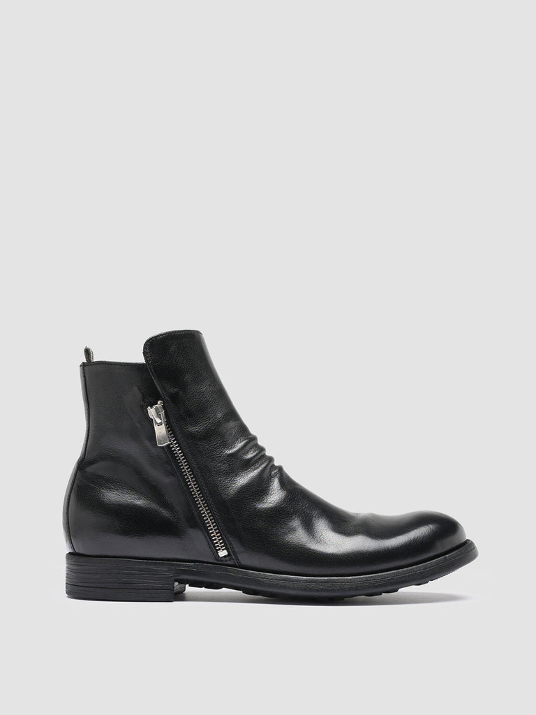 CHRONICLE 042 - Black Leather Ankle Boots Men Officine Creative - 1