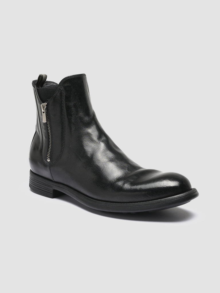 CHRONICLE 044 - Black Leather Ankle Boots Men Officine Creative - 3