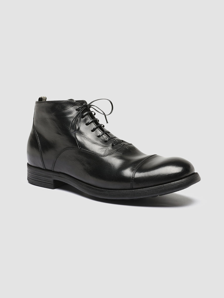Men's Black Leather Boots CHRONICLE 057 – Officine Creative EU