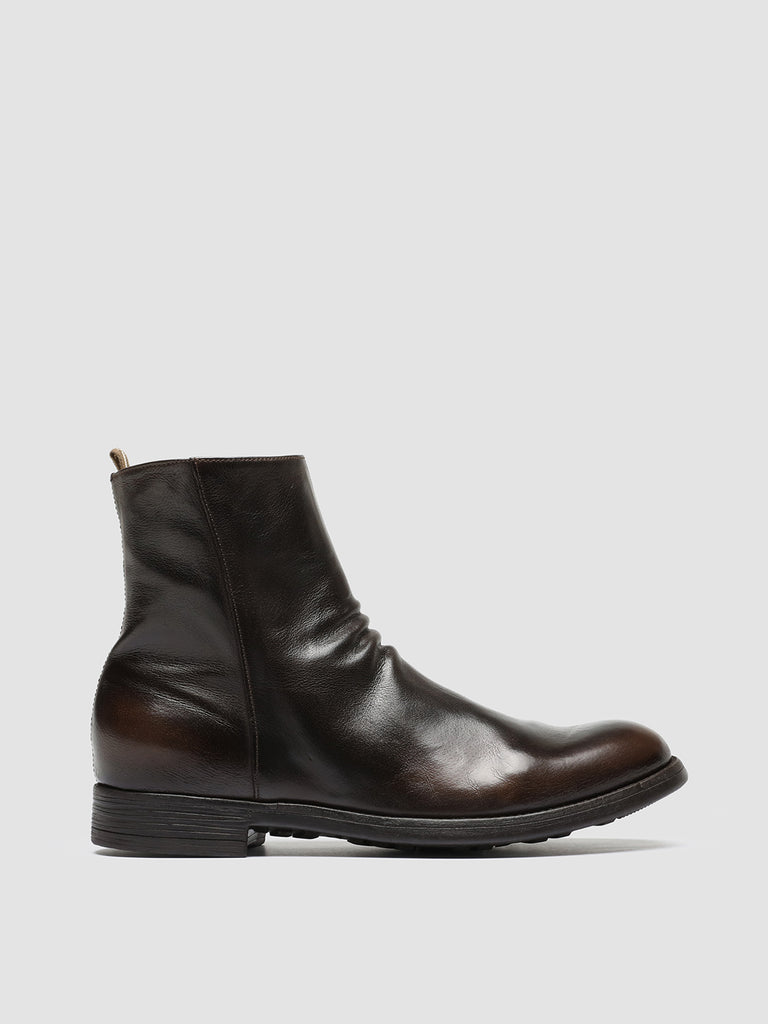 CHRONICLE 058 - Brown Leather Zip Boots men Officine Creative - 1