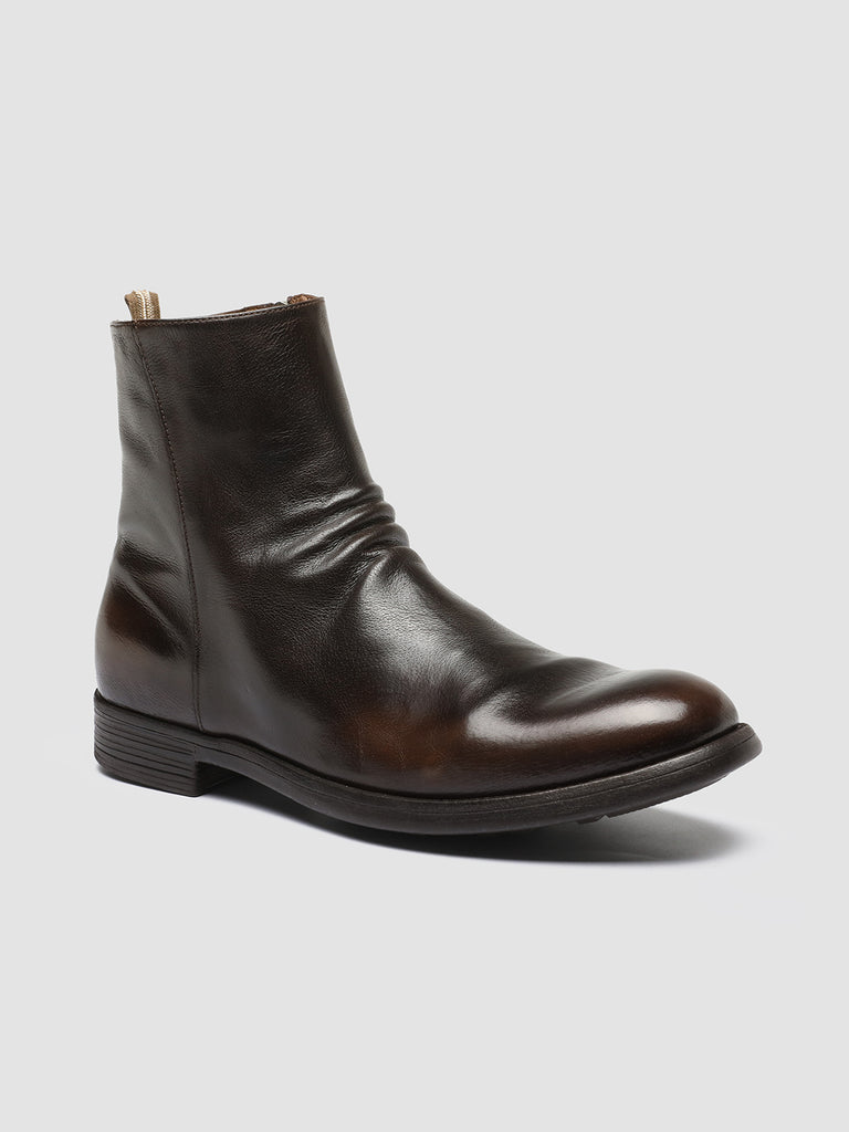 CHRONICLE 058 - Brown Leather Zip Boots men Officine Creative - 3
